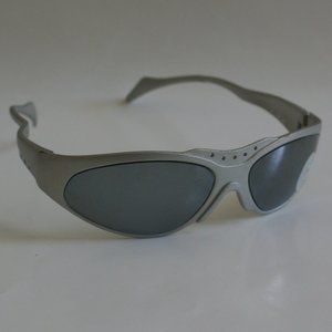 NWT VtgSports 90's wrap around w/rubber temple tips smoke mirror lens sunglasses